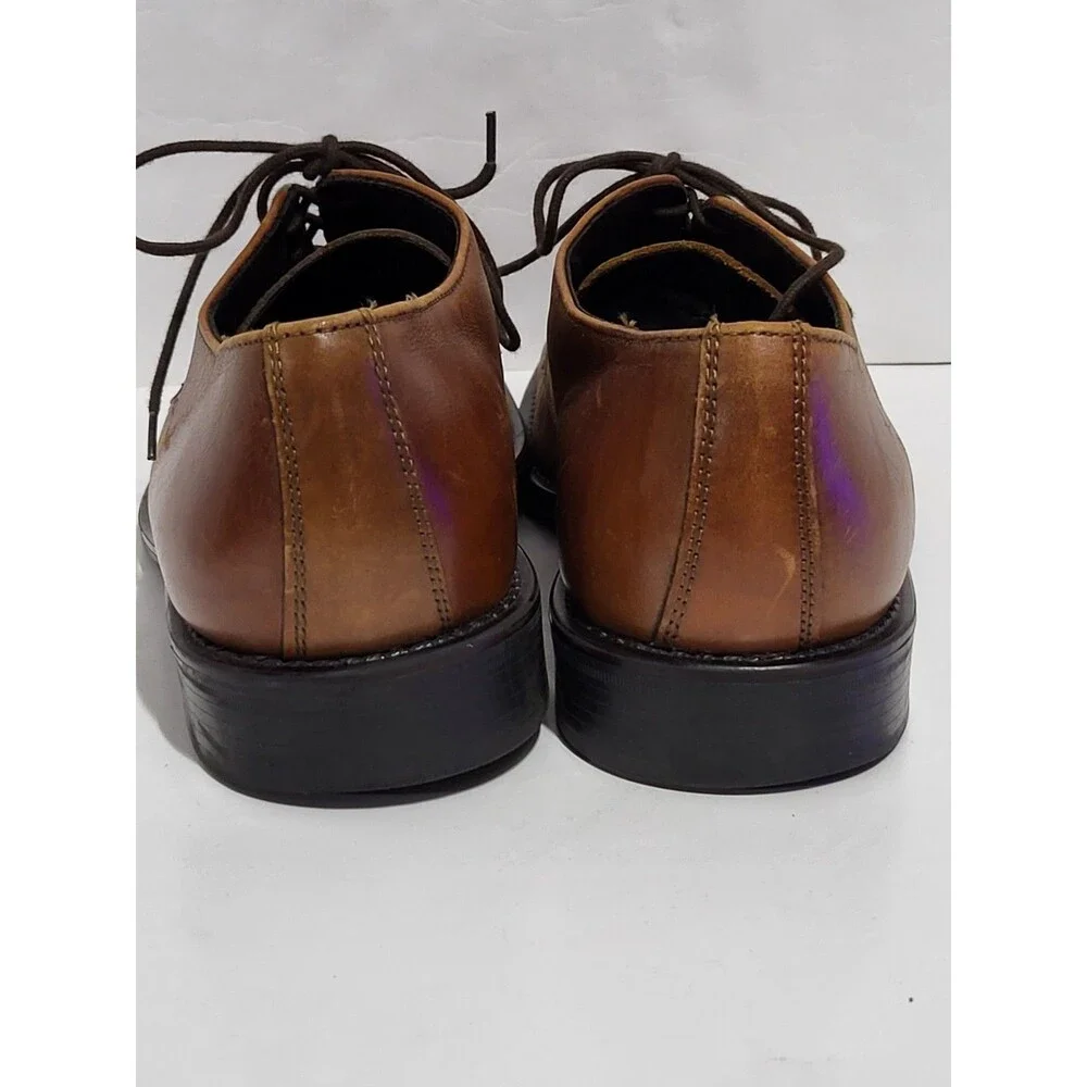 Bostonian Men Tifton Step Brown Leather Upper  Dress Shoe Size 9.5 Made In Italy